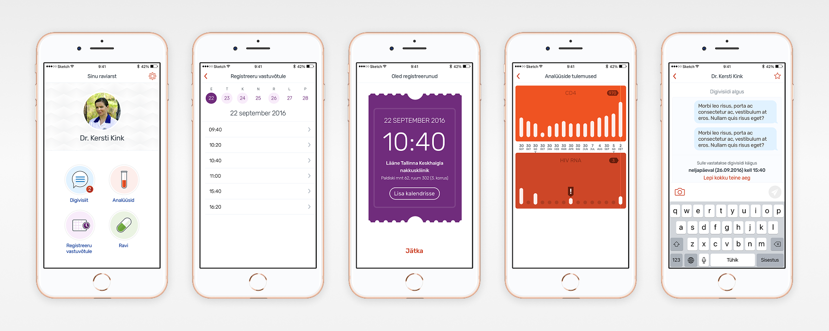 hINF doctor dashboard and patient mobile app shown side by side